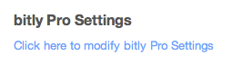 bit.ly pro settings